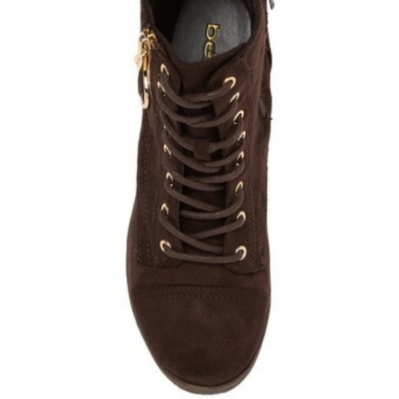 Bebe Wandell Quilt Lace Up Brown Fall Winter Bootie Size 6.5 New In Box Nwt - Picture 5 of 11